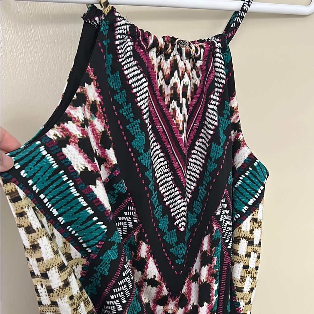 Multicolor Geometric Pattern Dress - Picture 2 of 3